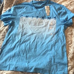 NWT CALVIN KLEIN JEAN T BLUE T-SHIRT